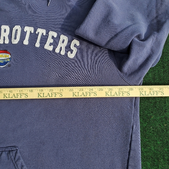 VTG Harlem Globetrotters Hoodie Hooded Sweatshirt Mens 3XL Blue 100% - Picture 8 of 16